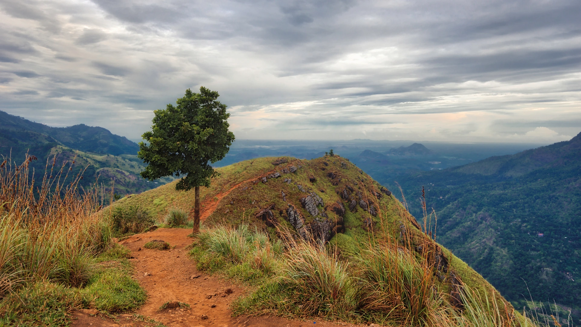 Little Adam's Peak summit view over Ella valley, Sri Lanka