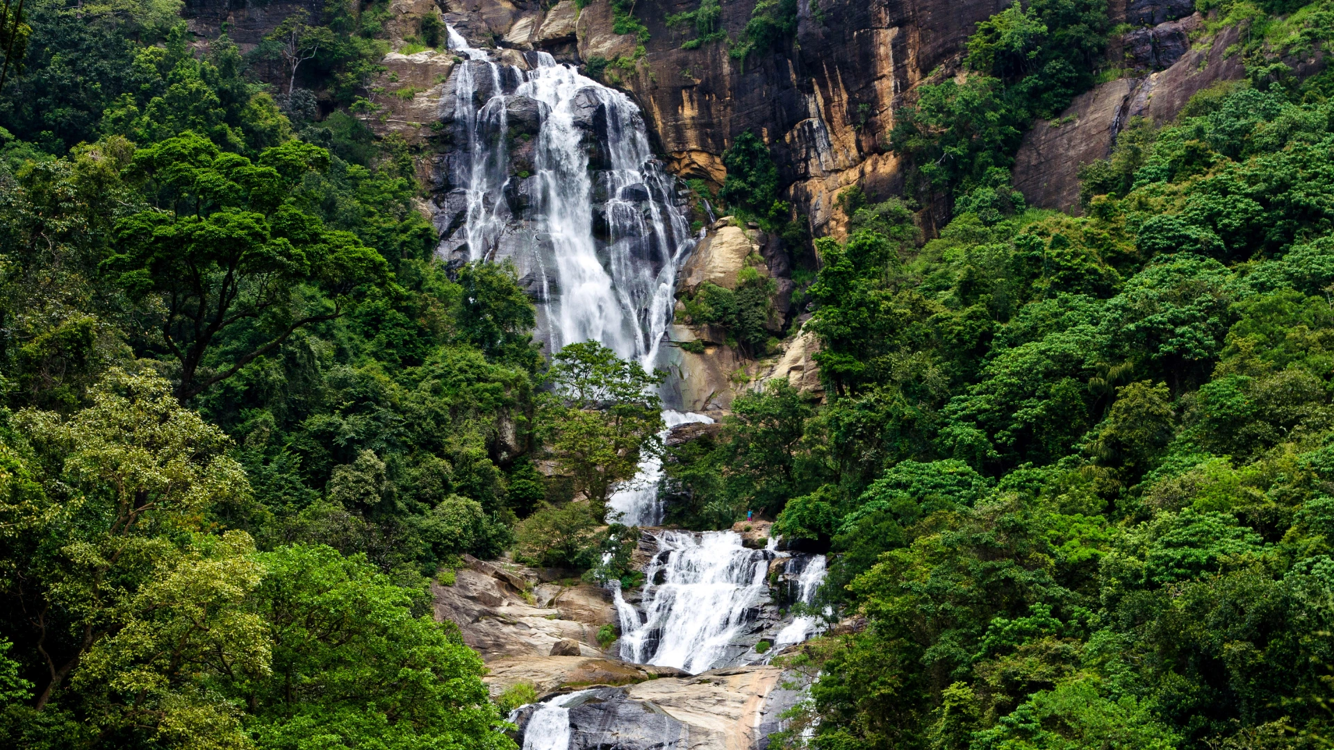 Ravana Falls waterfall near Ella, Sri Lanka